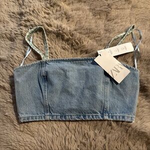 Zara Denim Crop top